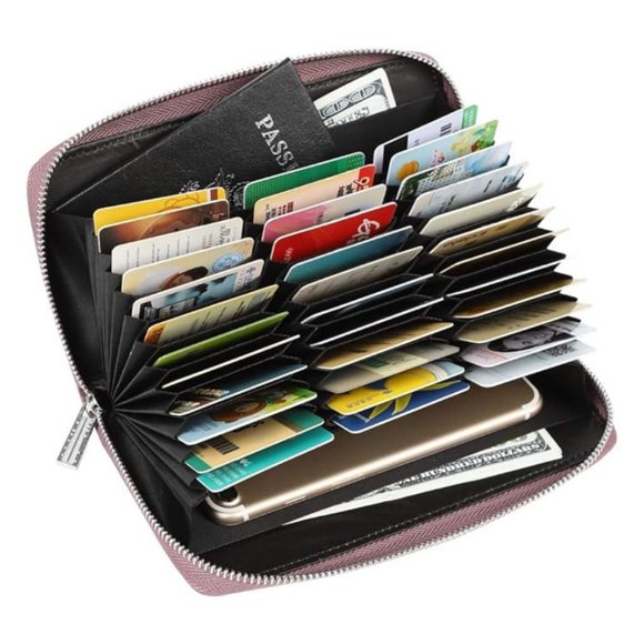 SPRING SPECIAL*** / Wallet / Split leather / PINK-XIANGYU / RFID protection - Picture 2 of 11